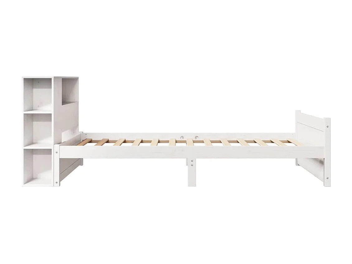 Cama con estantería sin colchón madera maciza de pino 90x190 cm