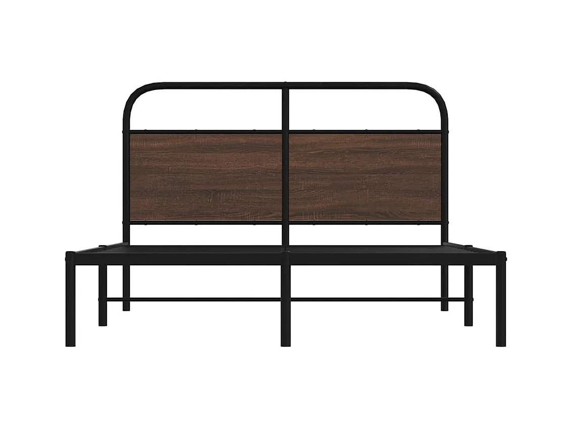 Cadre de lit sans matelas 140x200 cm chêne marron