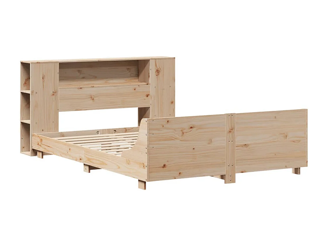 Estructura de cama sin colchón madera de pino blanco 150x200 cm