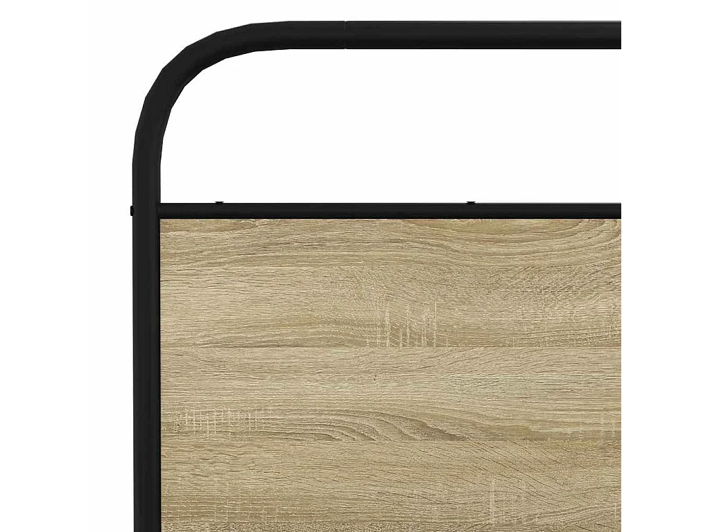 Estructura de cama sin colchón metal roble Sonoma 150x200 cm