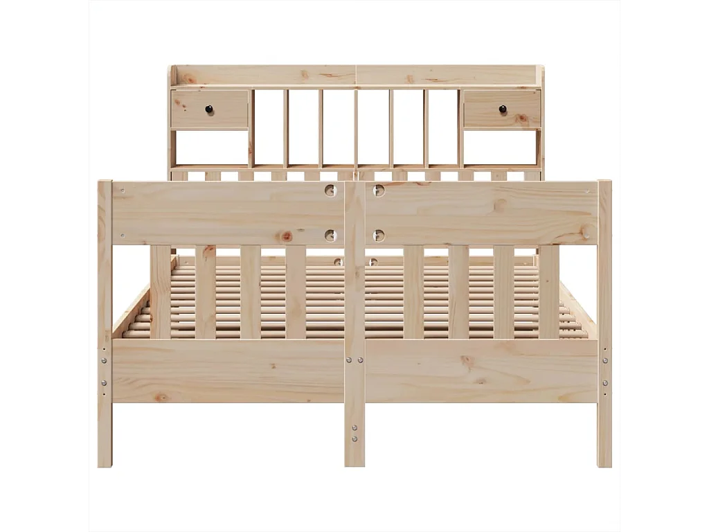 Estructura de cama sin colchón madera de pino blanco 150x200 cm