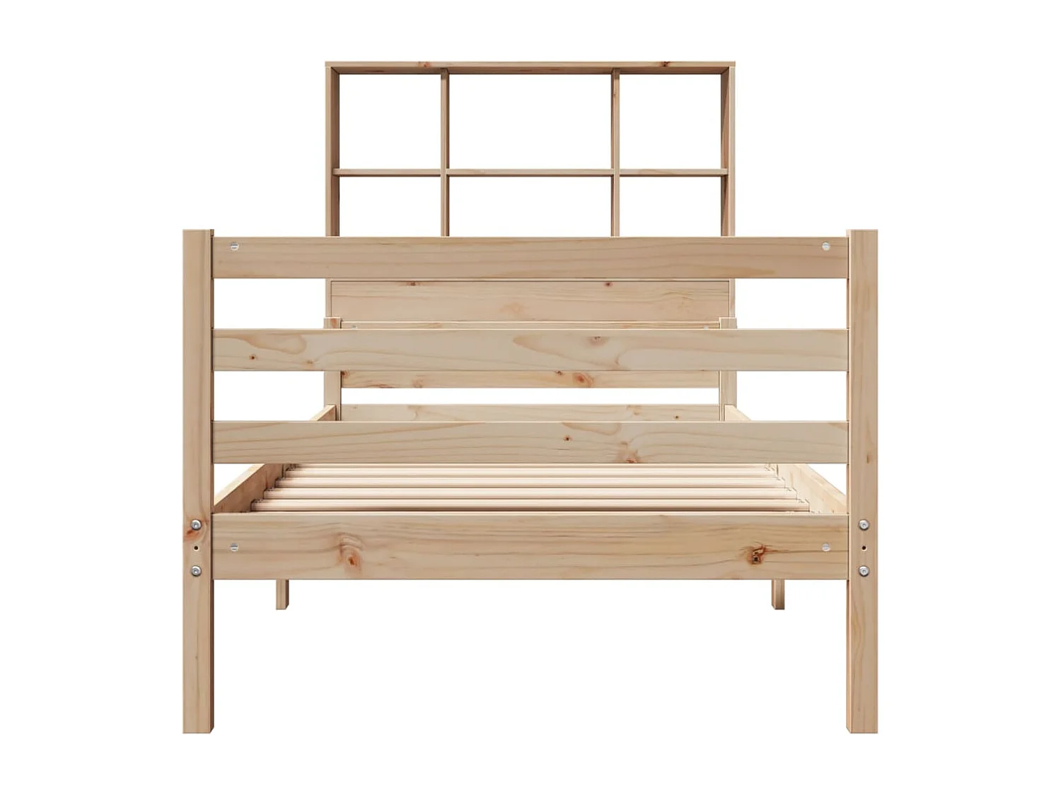 Cama con estantería sin colchón madera maciza de pino 90x200 cm