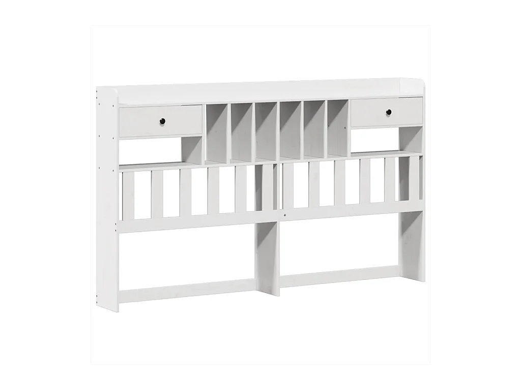 Cadre de lit sans matelas blanc 180x200 cm bois massif de pin