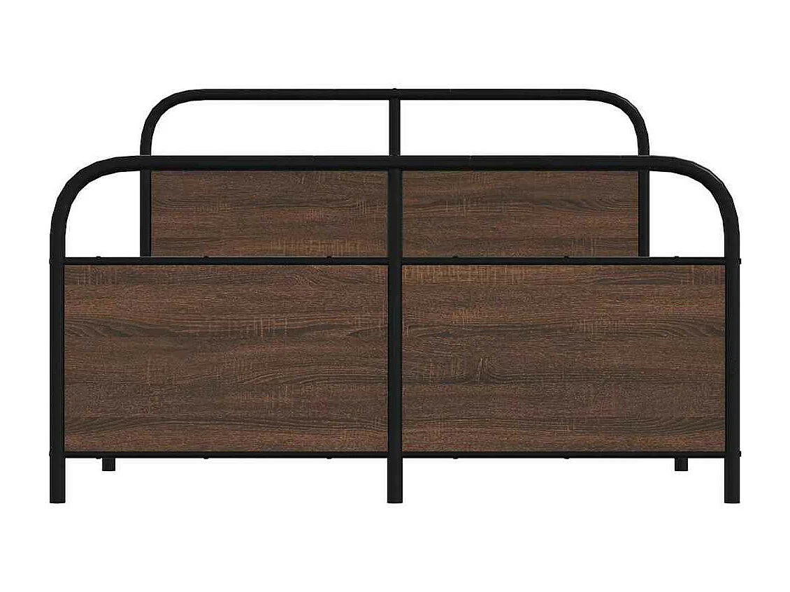 Estructura de cama sin colchón 120x200 cm madera marrón roble