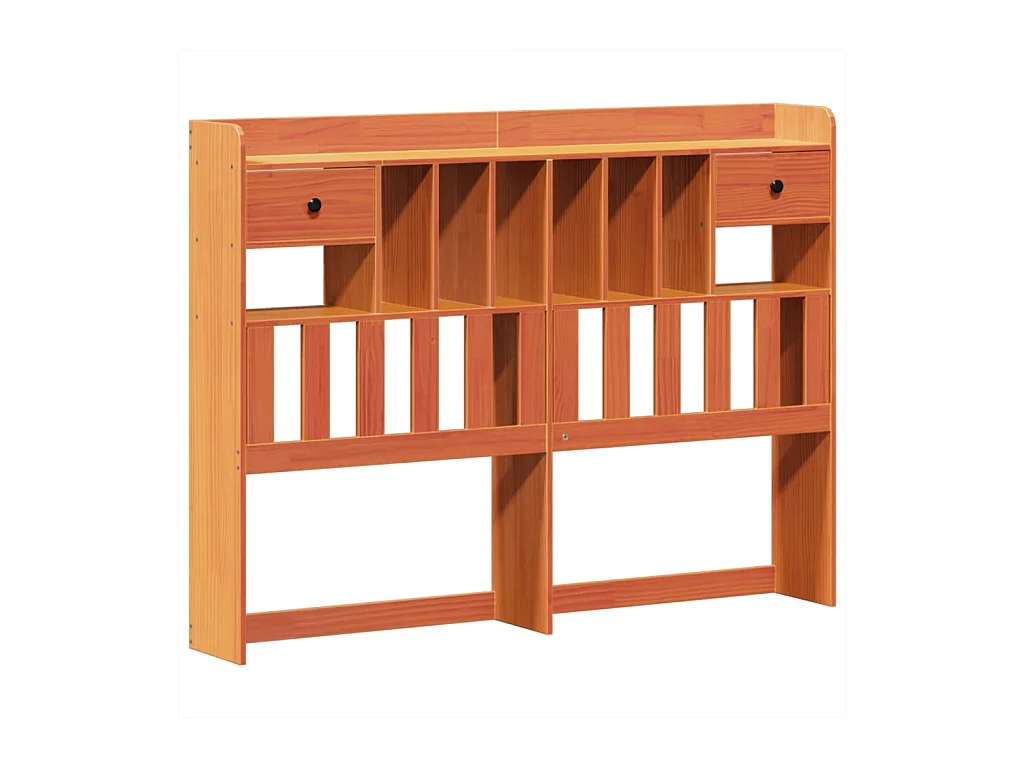 Cama sin colchón madera maciza pino marrón cera 150x200 cm