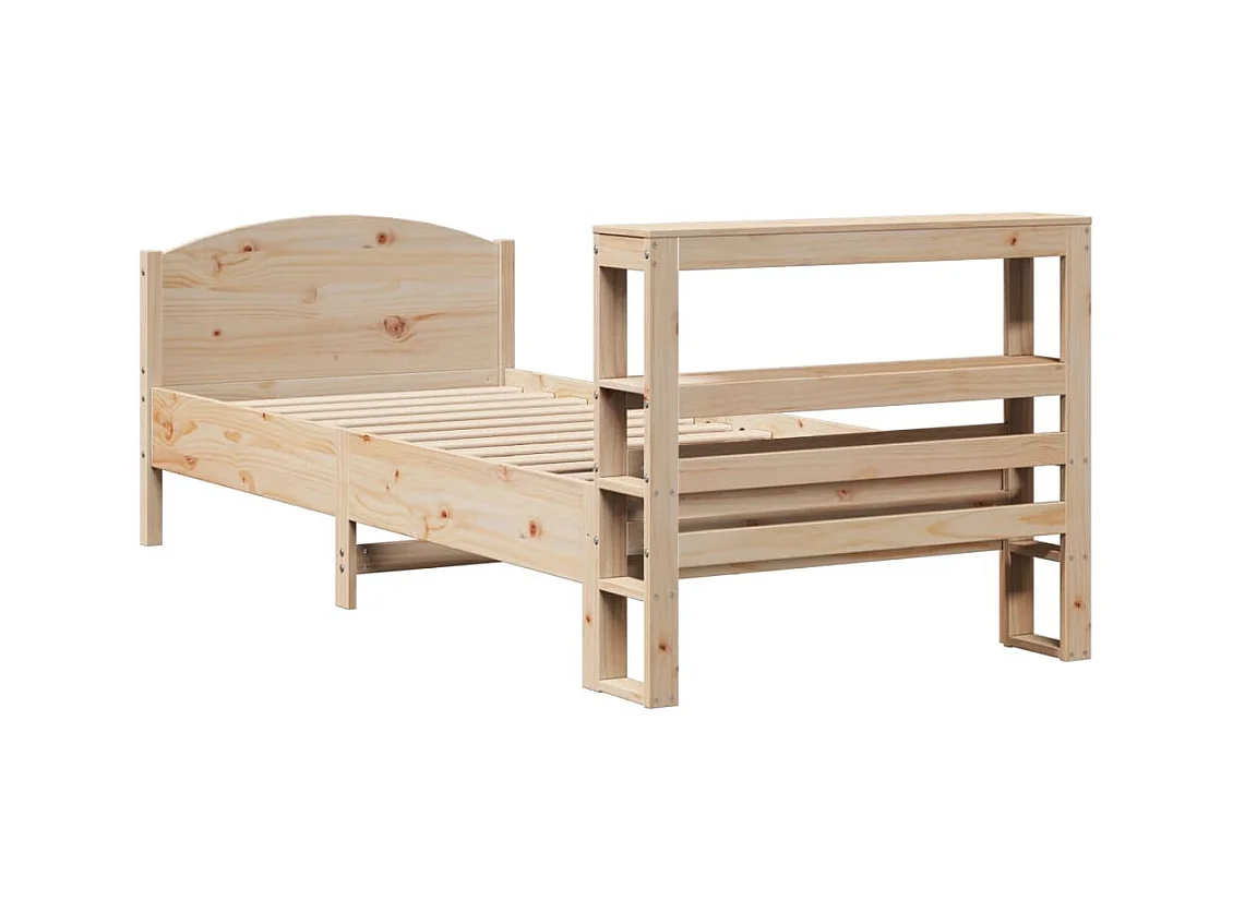 Cama sem colchão 75x190 cm madeira de pinho maciça