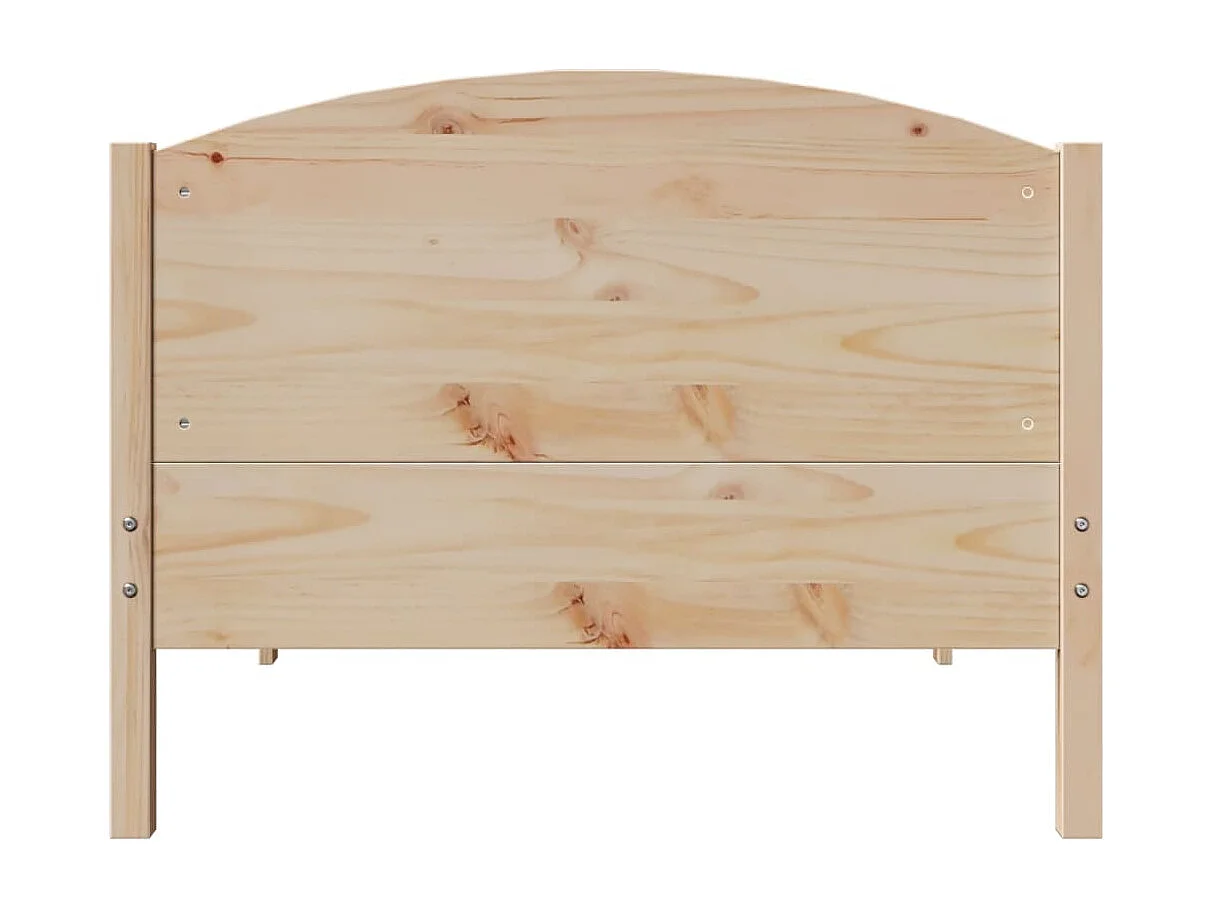 Estructura de cama sin colchón madera maciza pino 75x190 cm