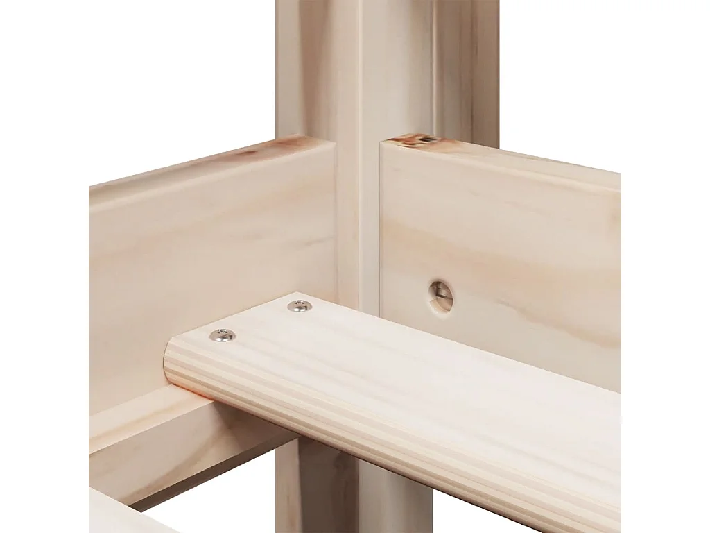 Lit haut avec toit 90x200 cm bois de pin massif