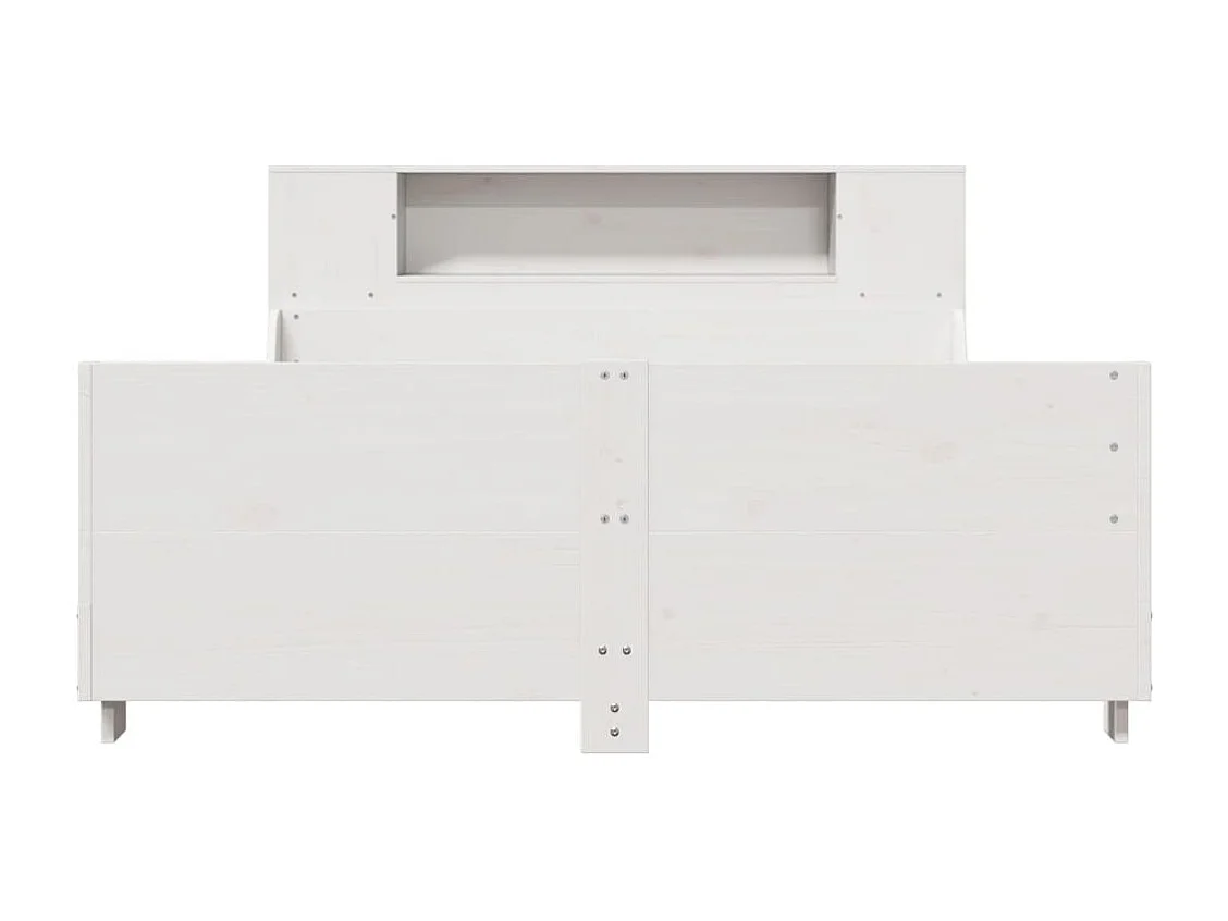 Estructura de cama sin colchón madera maciza blanca 120x190 cm