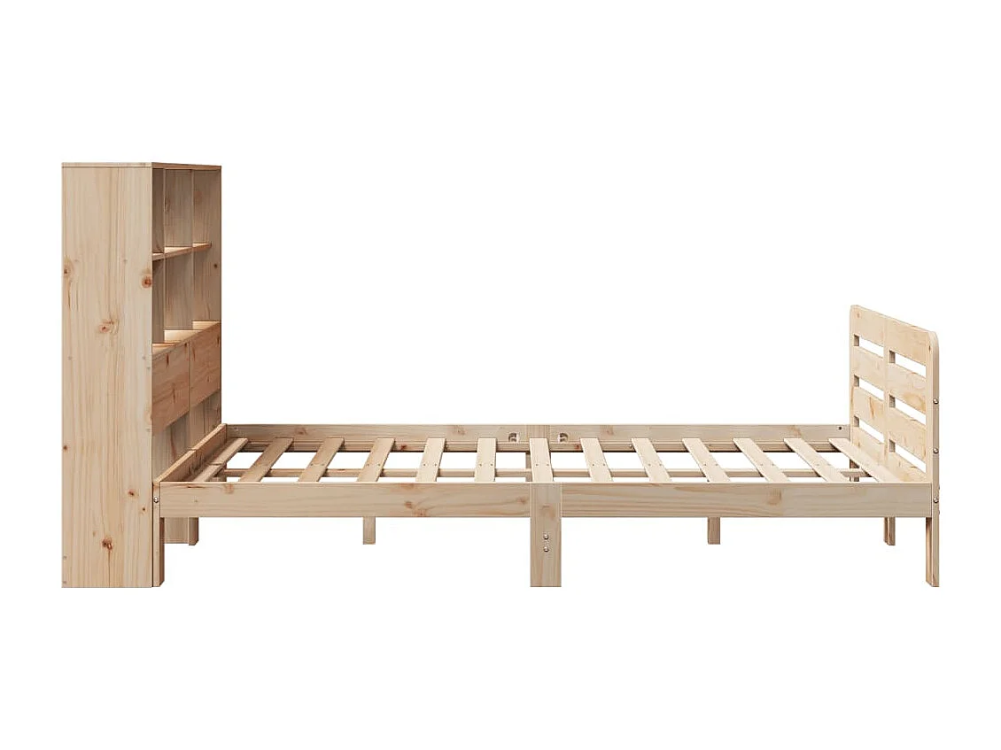 Estructura de cama sin colchón madera de pino blanco 150x200 cm