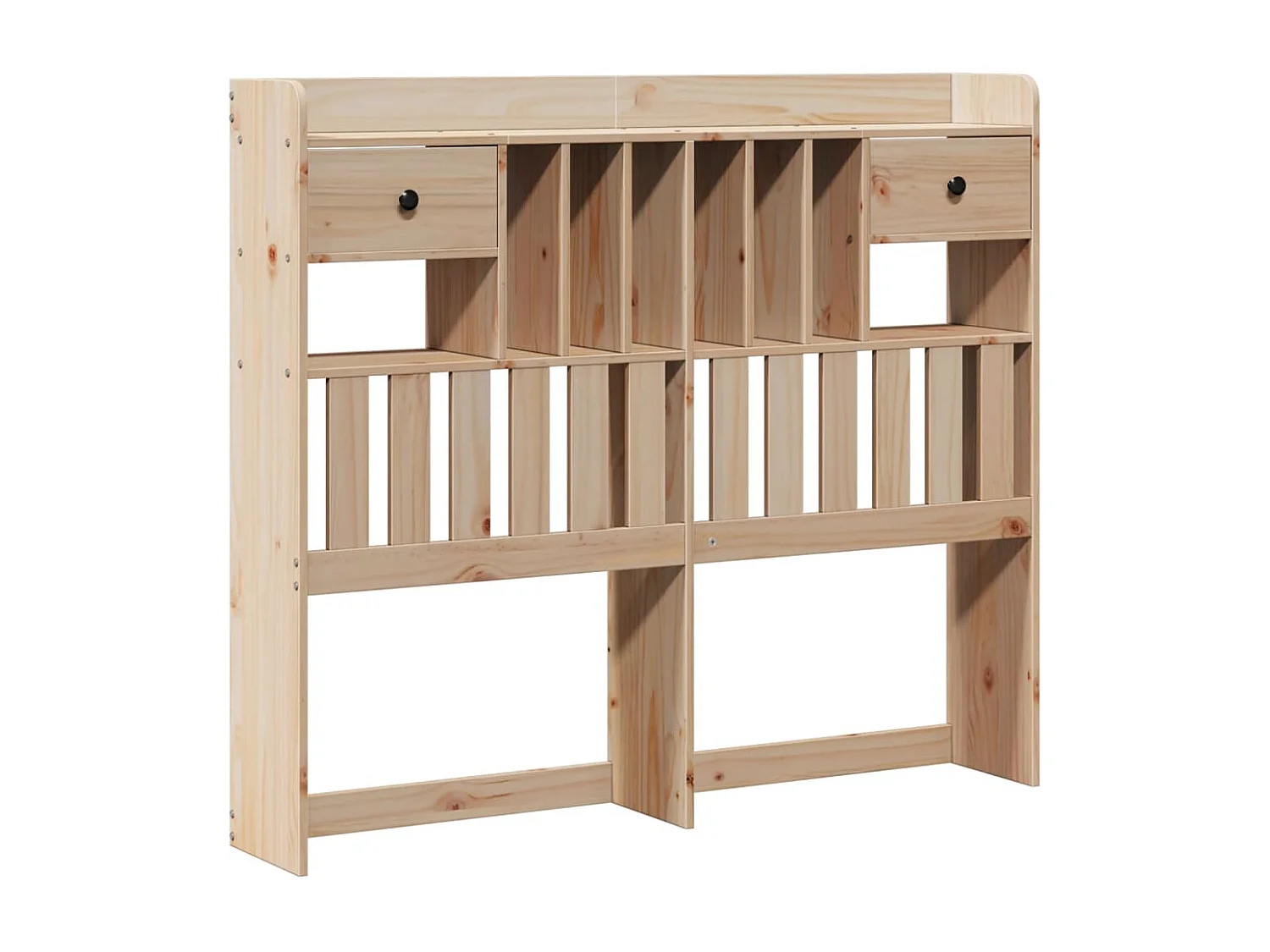 Cama con estantería sin colchón madera maciza de pino 135x190cm