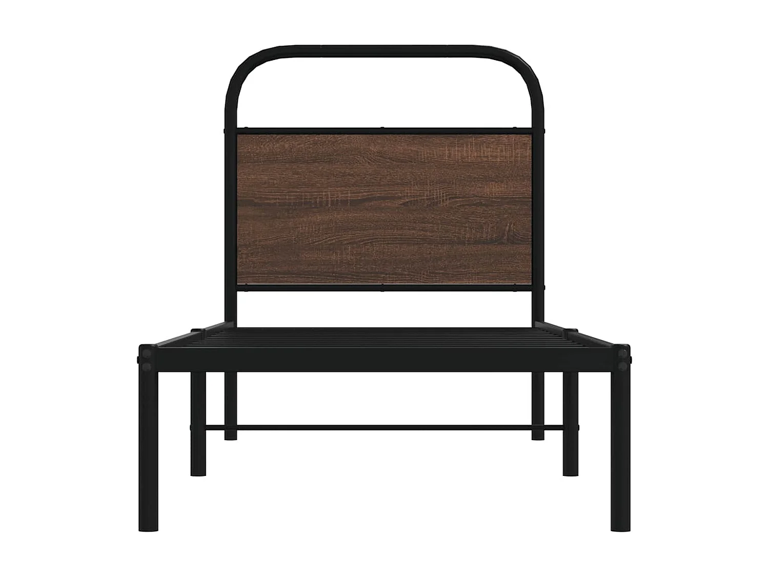 Cadre de lit sans matelas 75x190cm chêne marron bois ingénierie