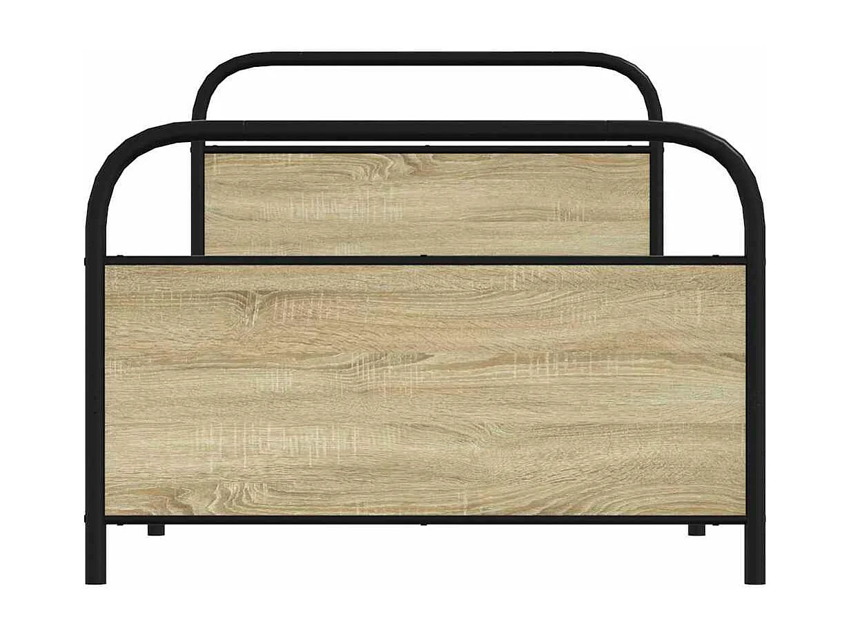 Estructura de cama sin colchón 107x203 cm madera roble Sonoma