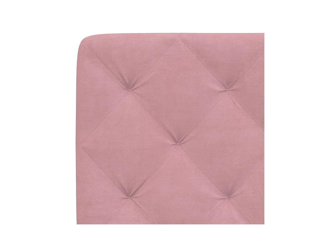 Lit avec matelas rose 200x200 cm velours