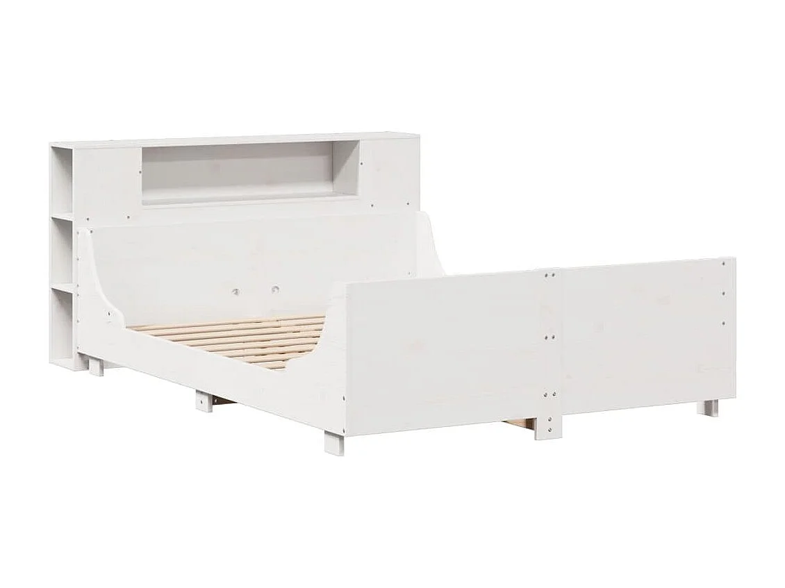 Estructura de cama sin colchón madera de pino blanco 135x190 cm