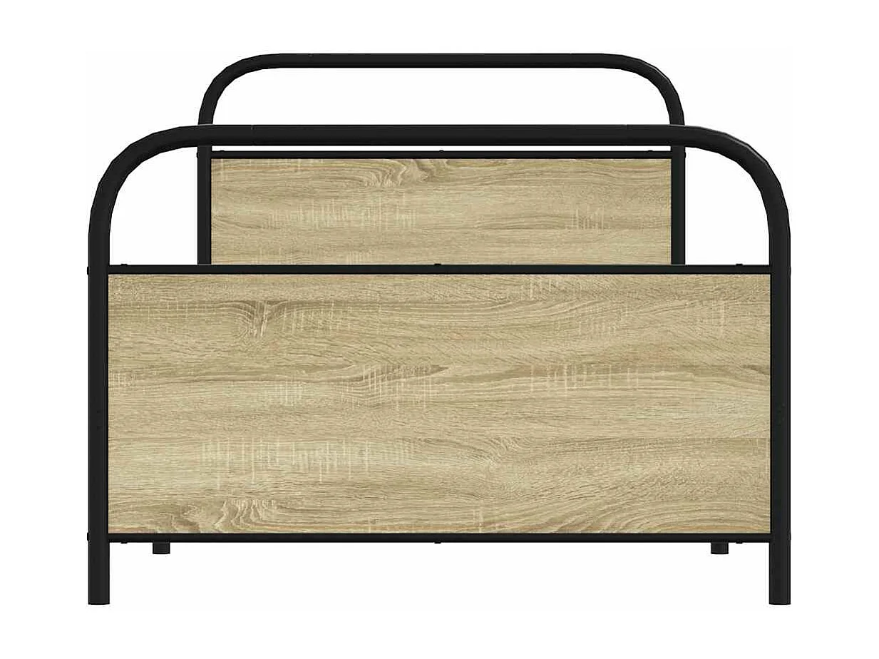 Estructura de cama sin colchón 90x200 cm madera roble Sonoma