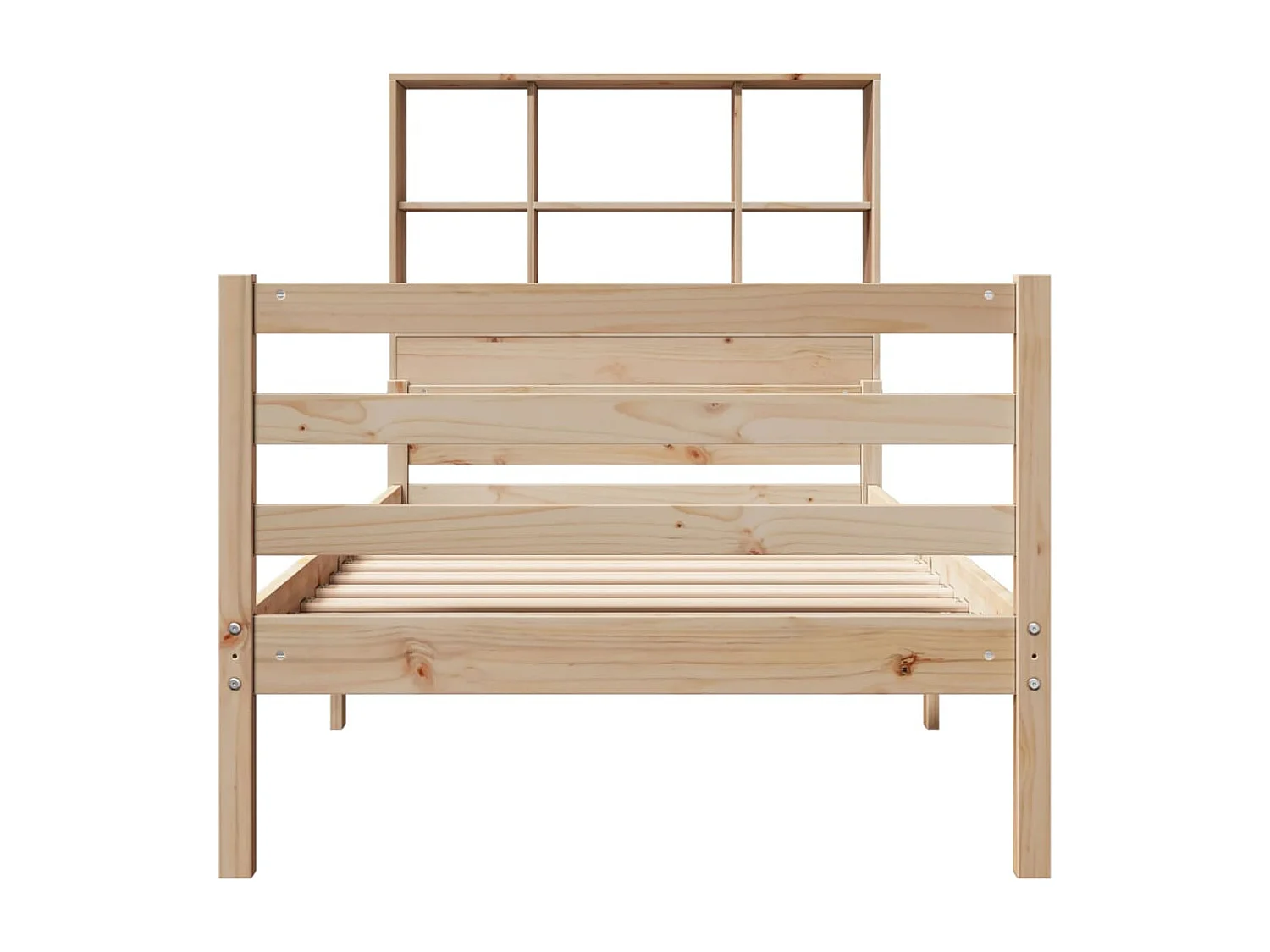 Cama com estante sem colchão 100x200 cm pinho maciço