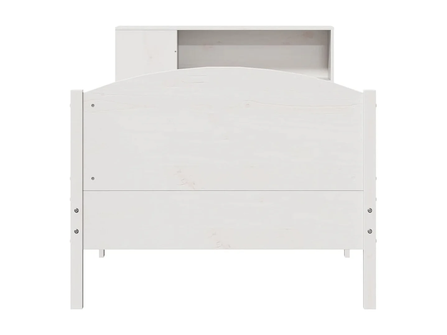 Lit bibliothèque sans matelas blanc 100x200 cm bois pin massif