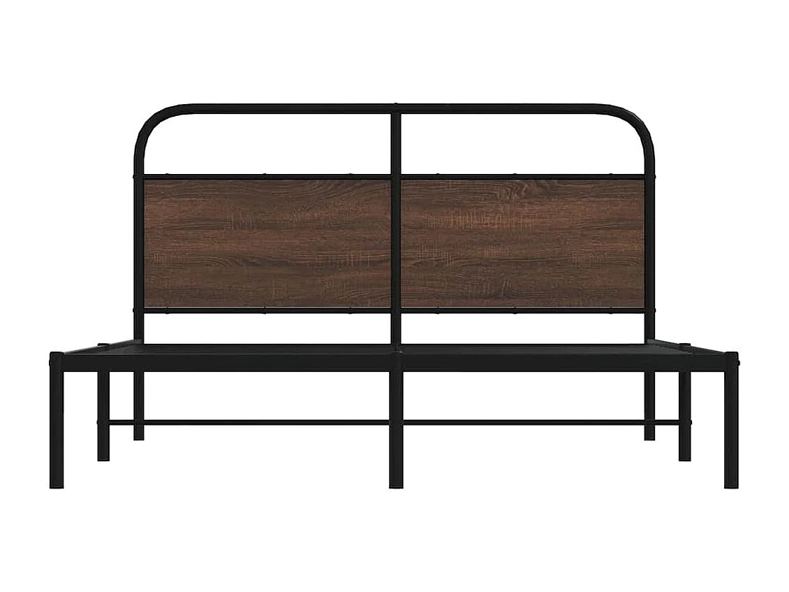 Estrutura cama s/ colchão derivados madeira carvalho castanho