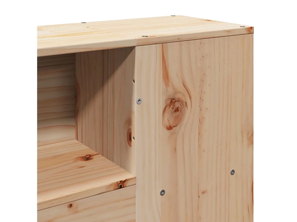 Estructura de cama sin colchón madera maciza de pino 120x190 cm