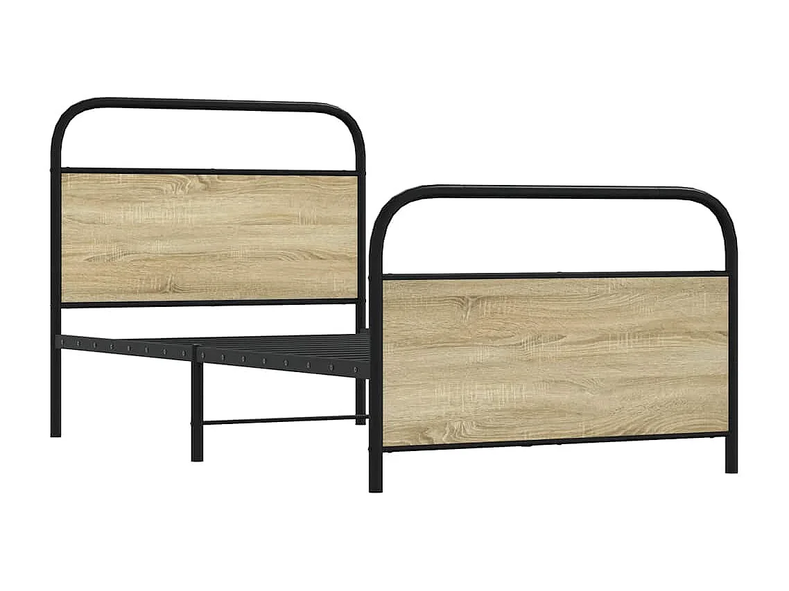 Estrutura cama s/ colchão derivados de madeira carvalho sonoma