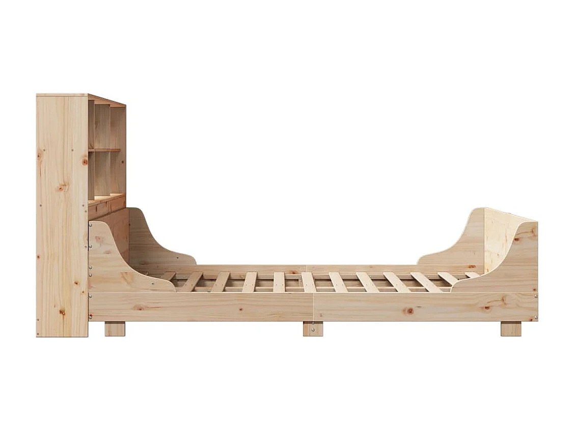 Cama com estante sem colchão 120x190 cm madeira maciça