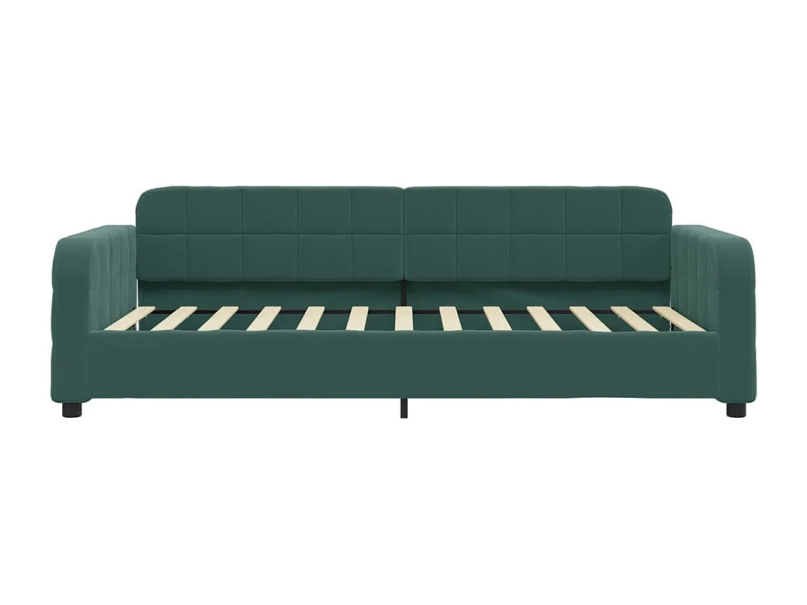 Lit de repos vert foncé 100x200 cm velours