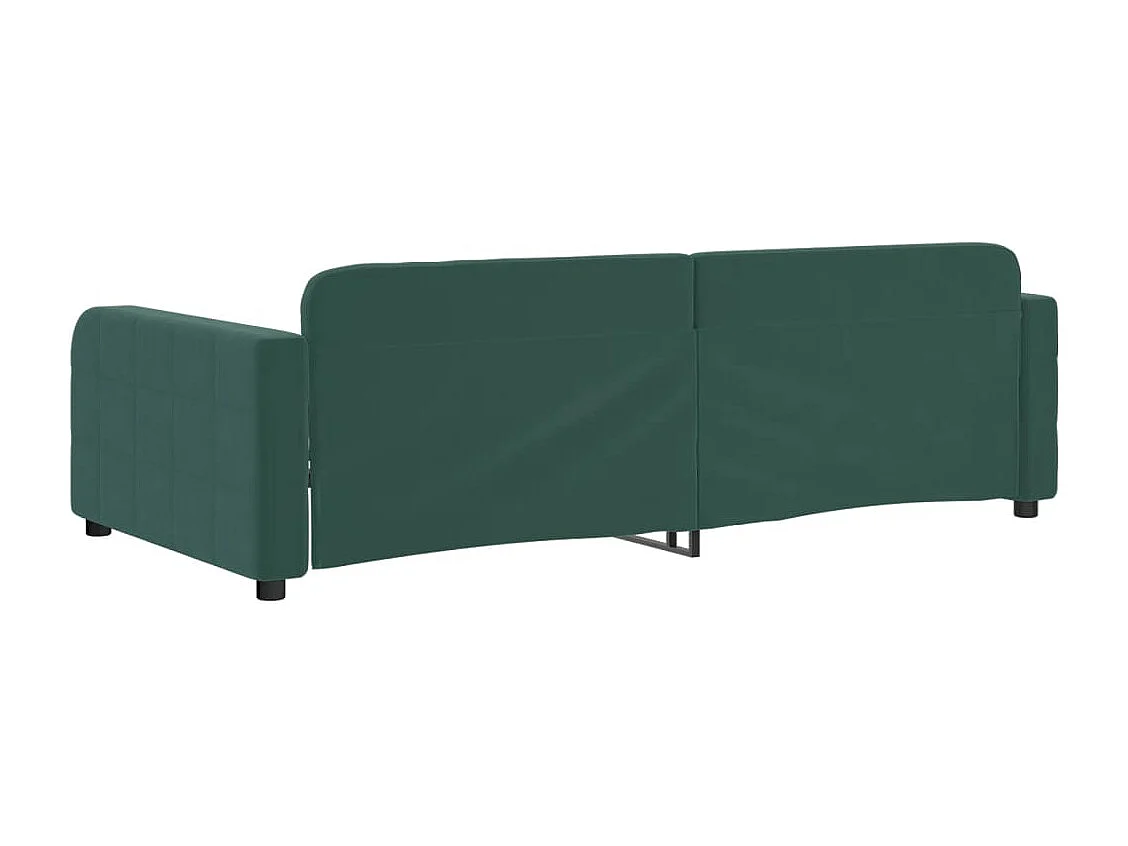 Lit de repos vert foncé 100x200 cm velours