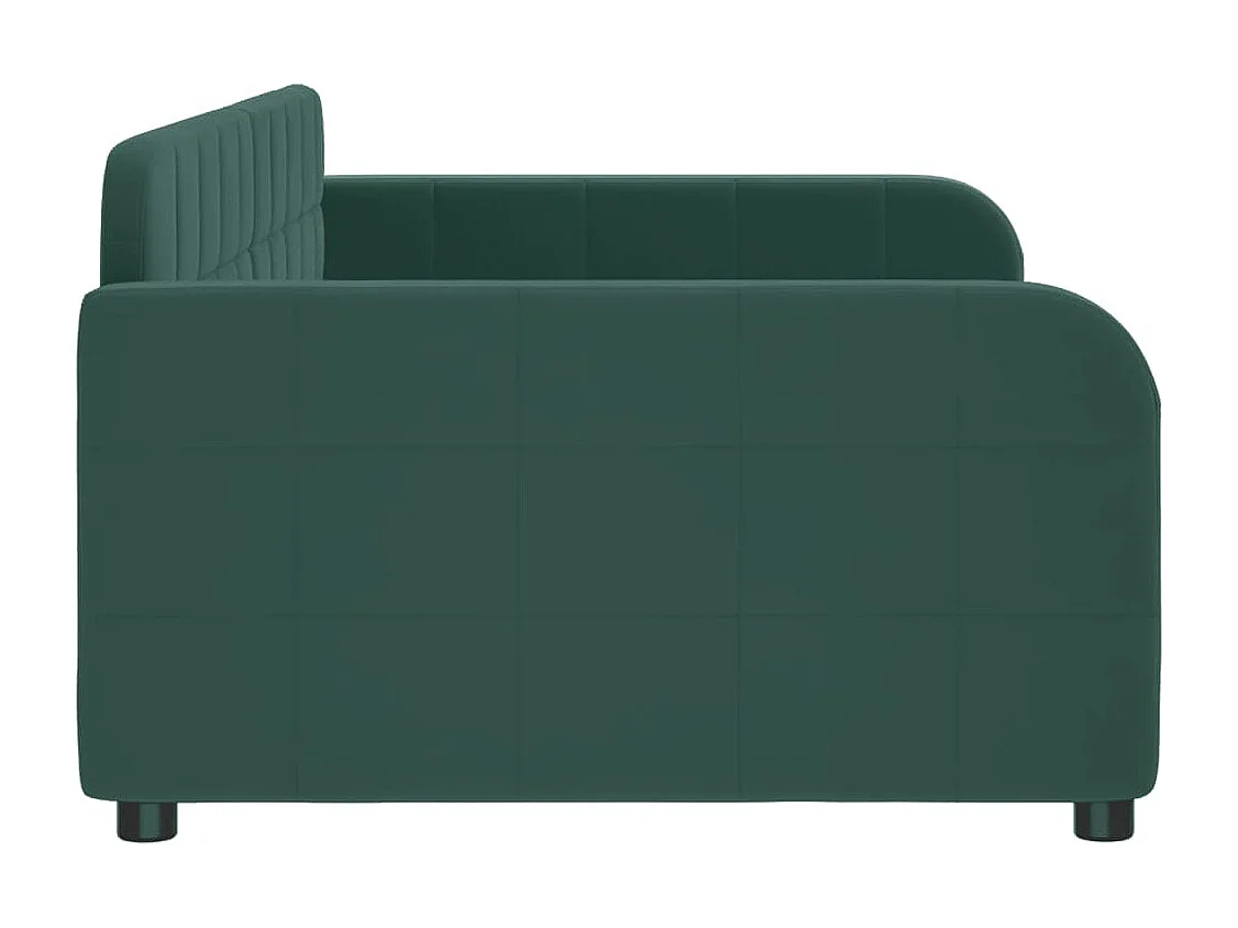 Sofá cama terciopelo verde oscuro 100x200 cm