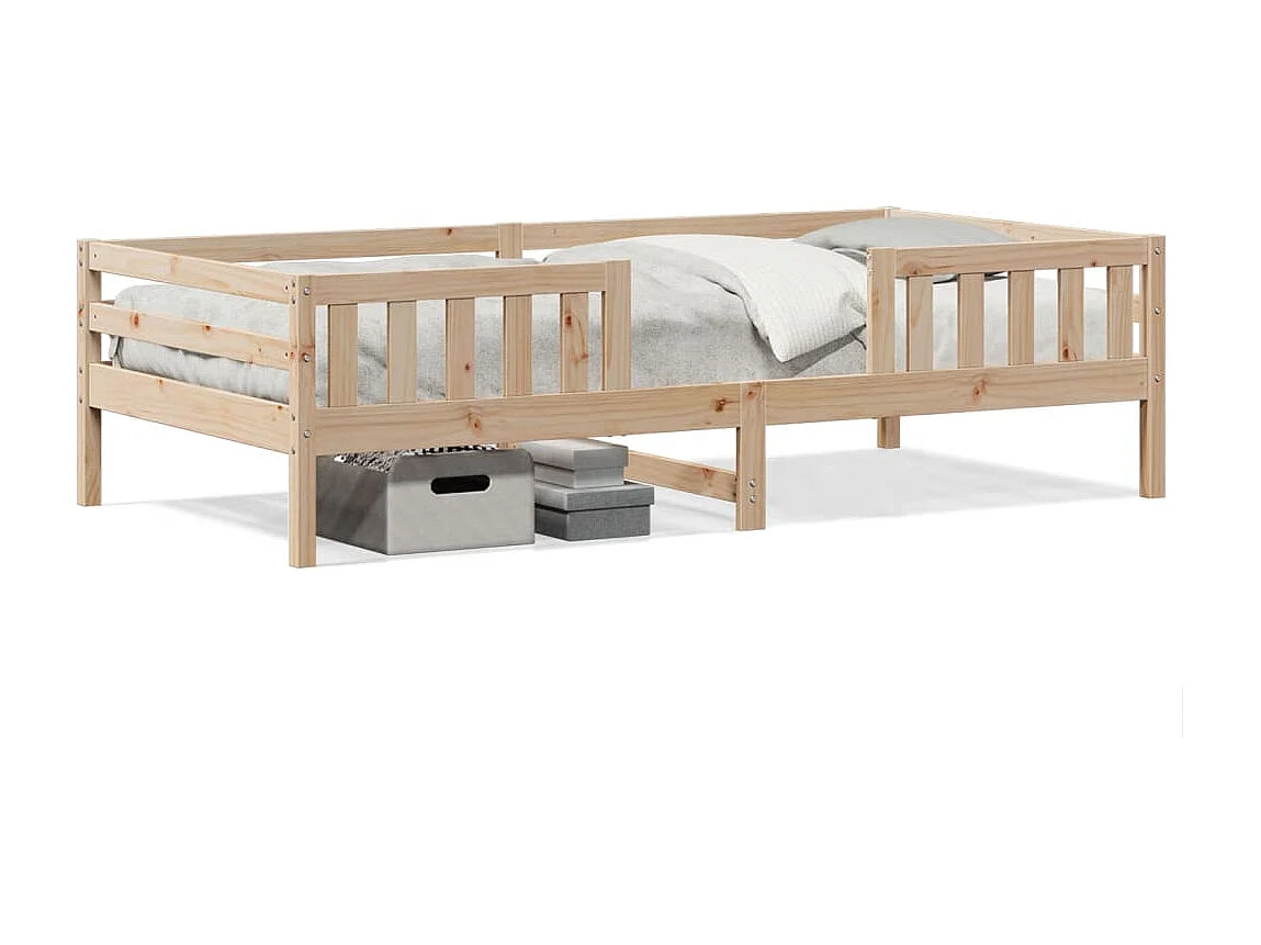 Estrutura de cama 90x200 cm madeira de pinho maciça