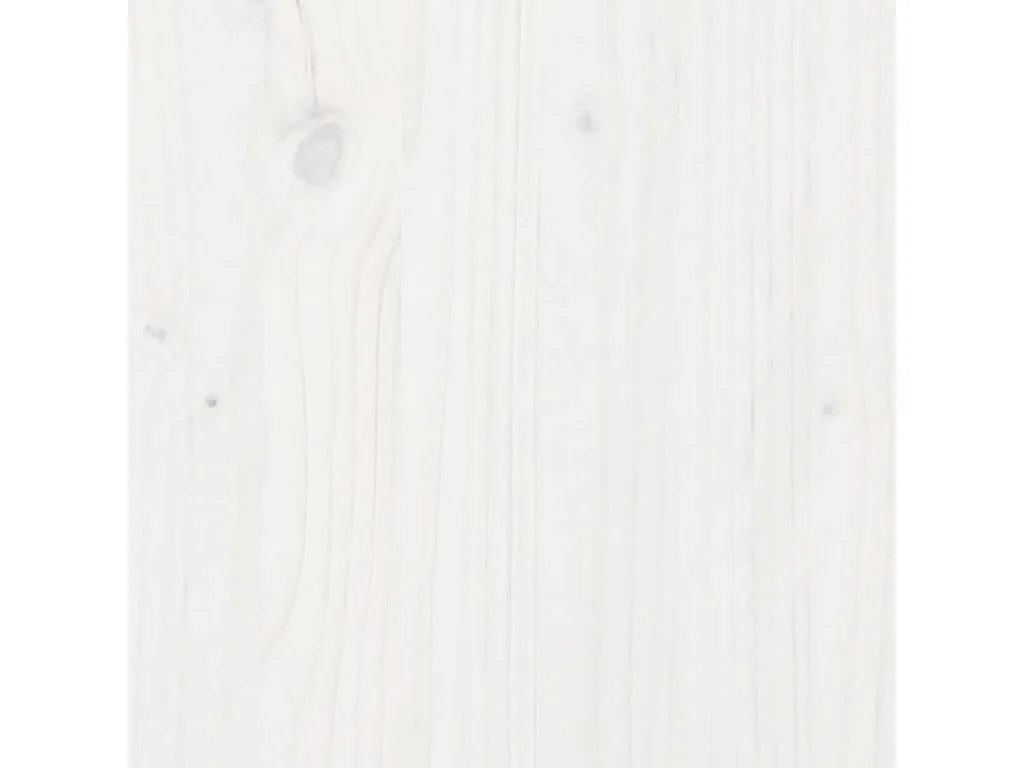 Cama con estantería sin colchón madera maciza blanca 140x200 cm