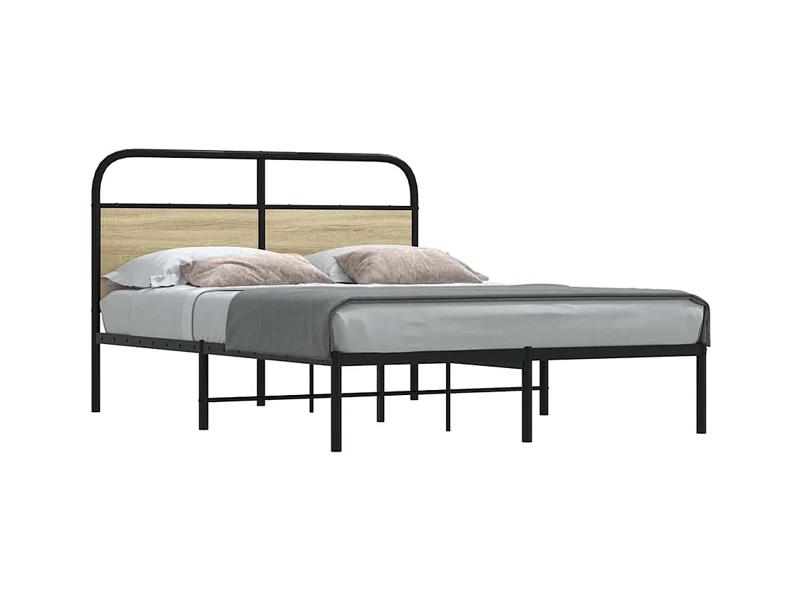 Cadre de lit sans matelas 120x190 cm cm chêne sonoma