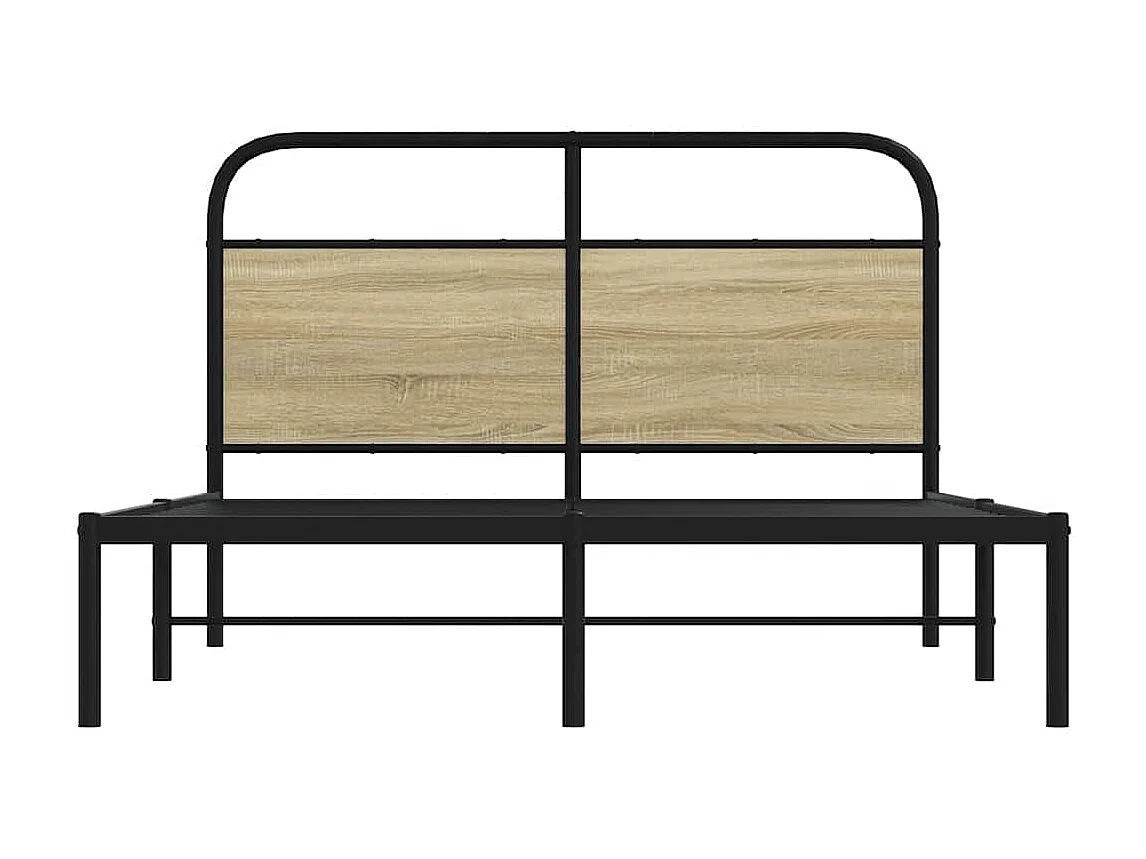Estructura de cama sin colchón 120x190 cm madera roble Sonoma