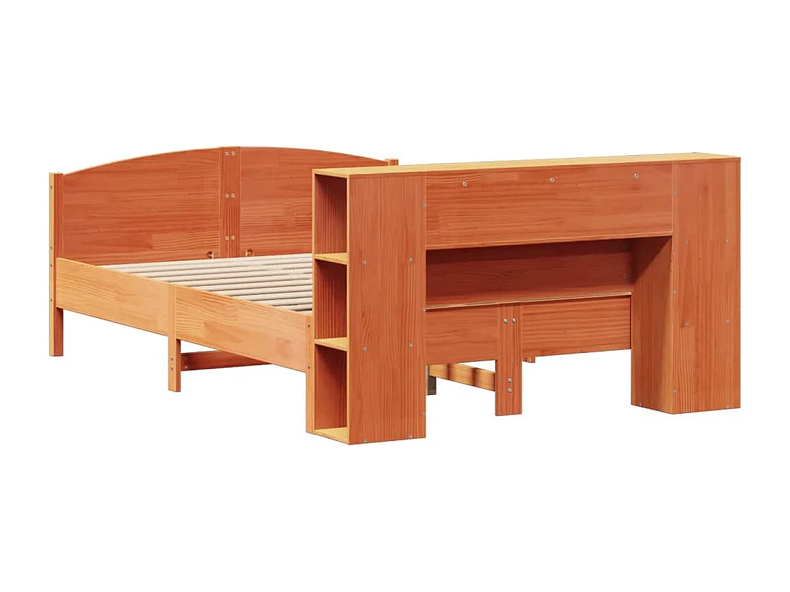 Cama com estante sem colchão 150x200 cm pinho maciço