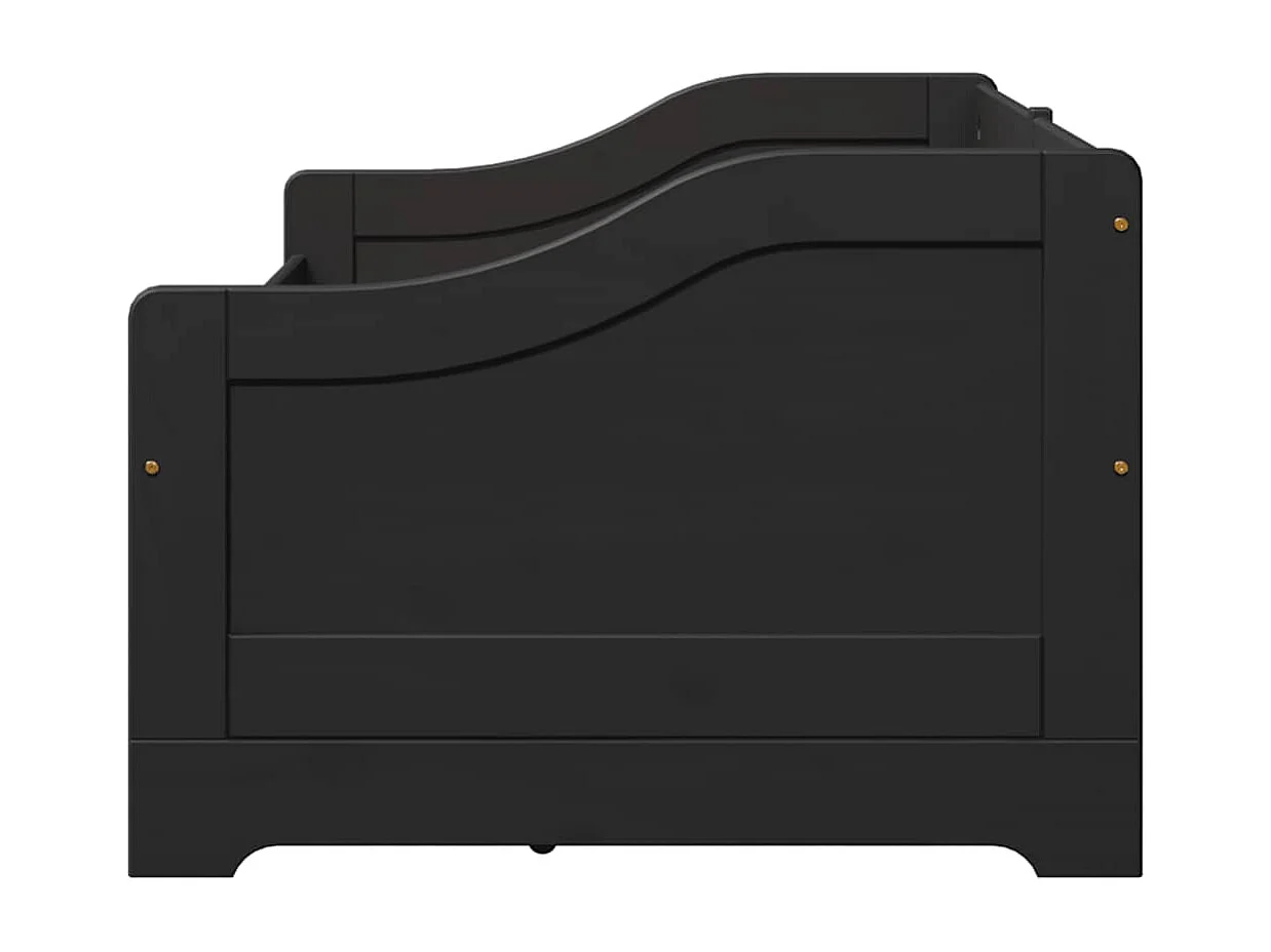 Sofá-cama com 3 gavetas sem colchão 90x200 cm IRUN preto