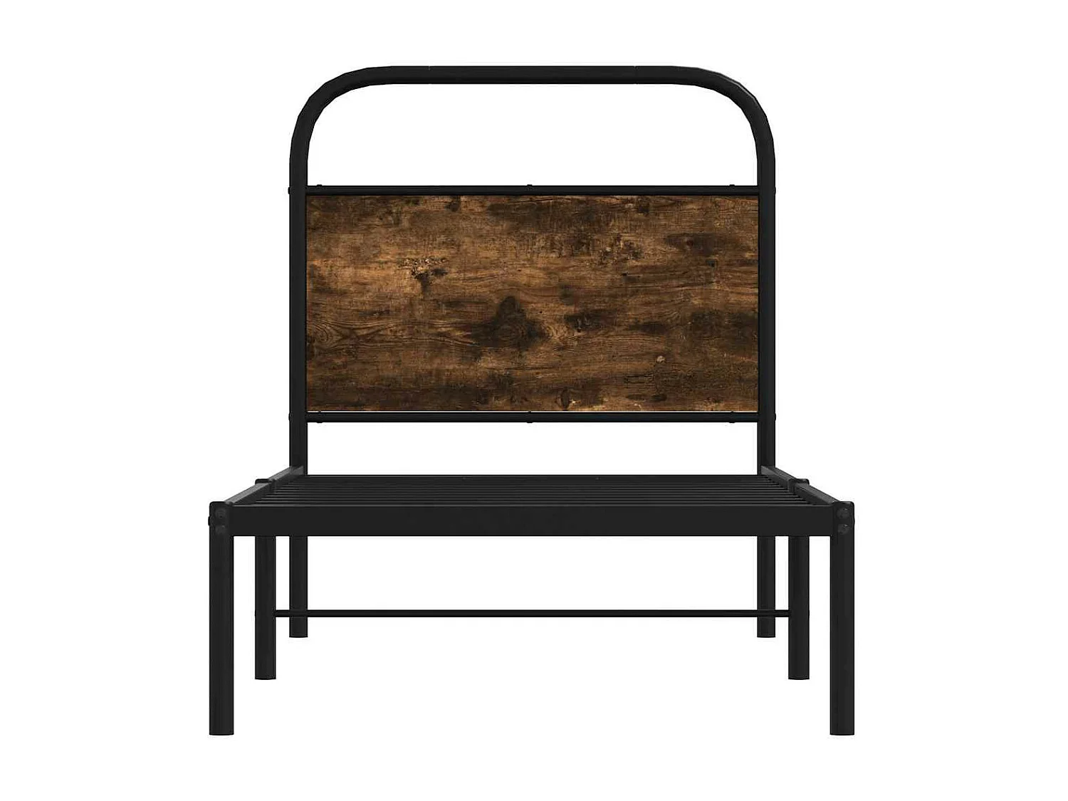 Cadre de lit sans matelas chêne fumé 75x190cm bois d'ingénierie