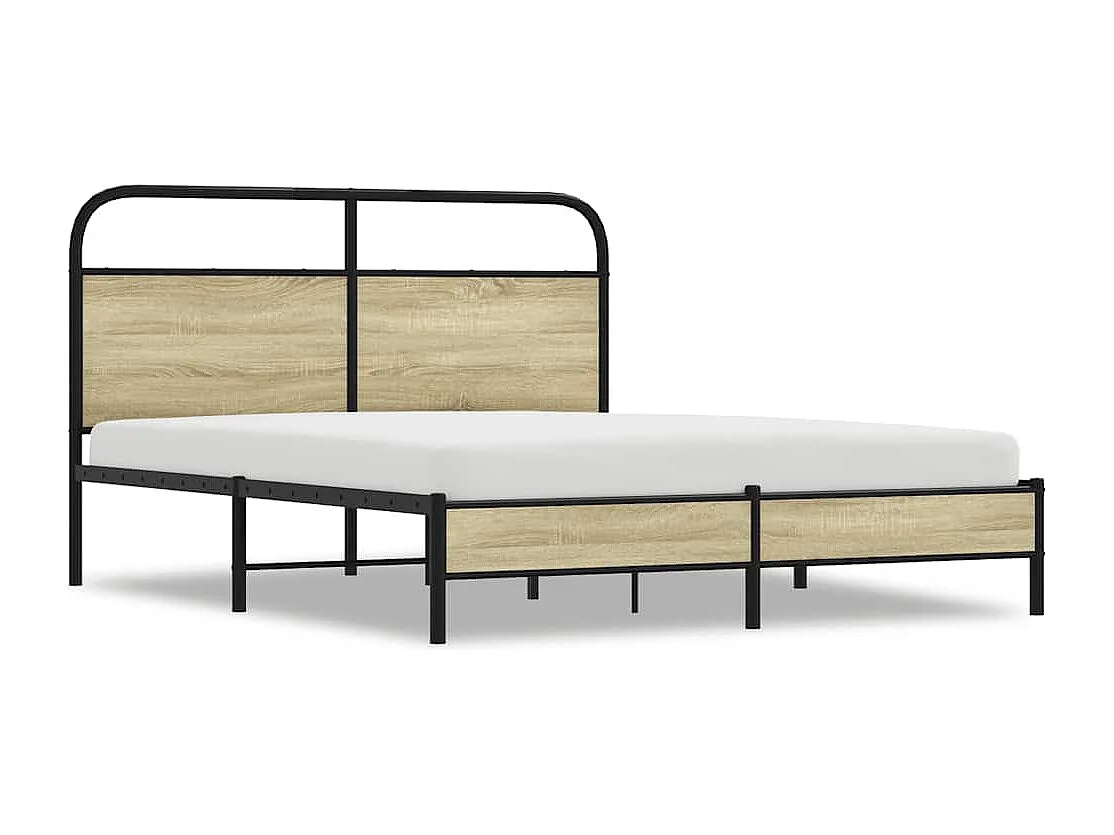 Estrutura cama s/ colchão derivados de madeira carvalho sonoma