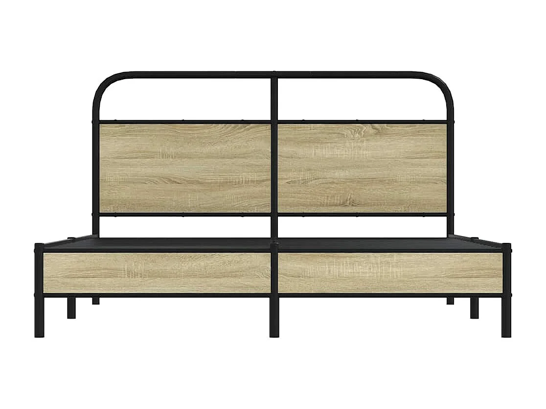 Estructura de cama sin colchón 150x200 cm madera roble Sonoma