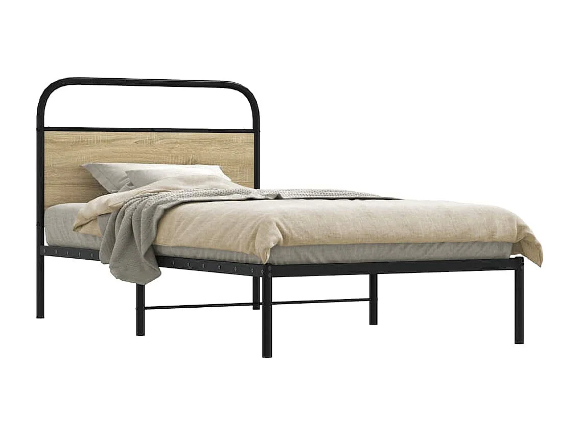 Cadre de lit sans matelas 100x200 cm chêne sonoma