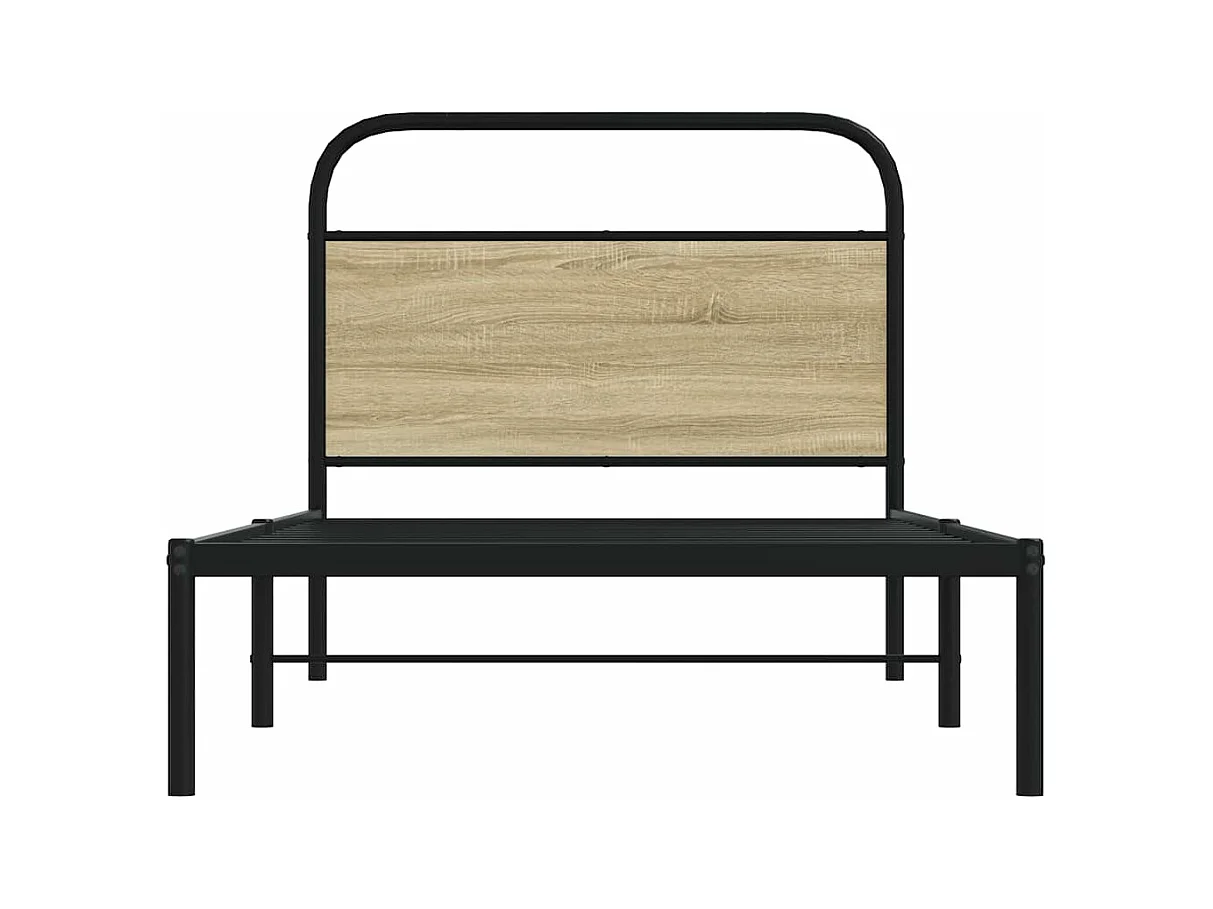 Estrutura cama s/ colchão derivados de madeira carvalho sonoma