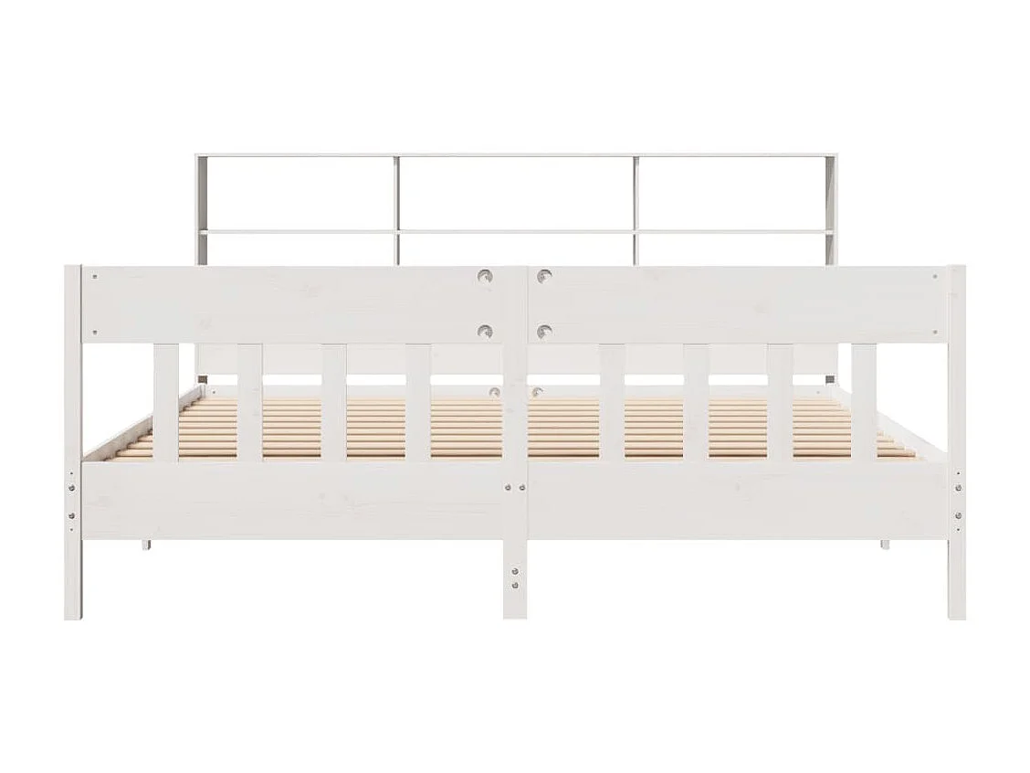 Cama sin colchón madera maciza de pino blanca 180x200 cm