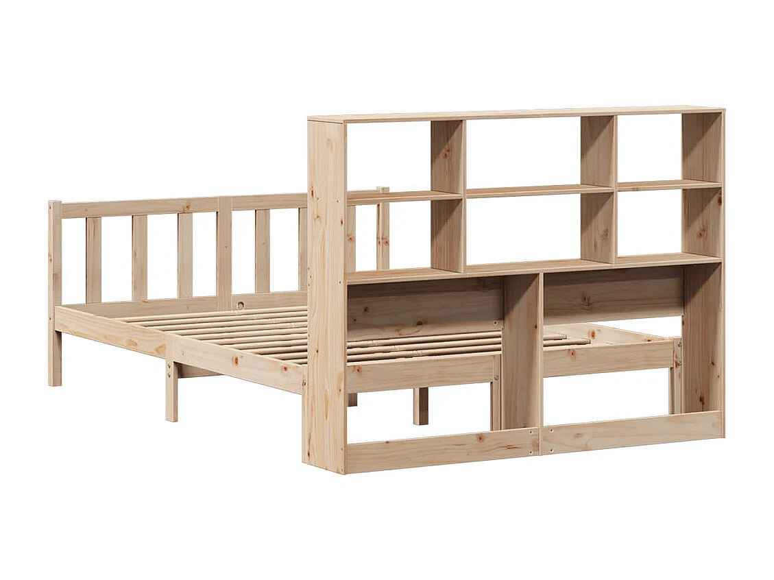 Cama com estante sem colchão 120x190 cm pinho maciço