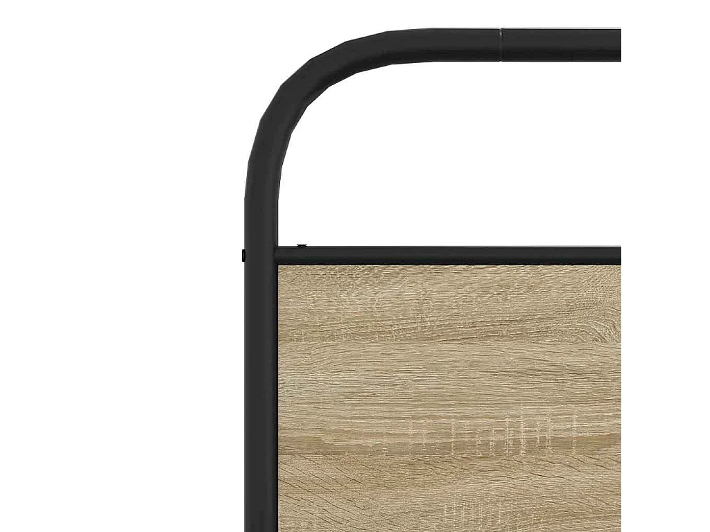 Cadre de lit sans matelas 107x203 cm chêne fumé bois ingénierie