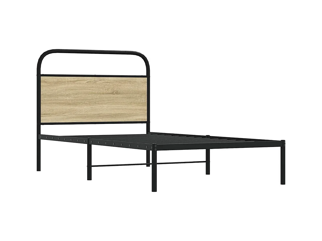 Cadre de lit sans matelas 100x190 cm chêne sonoma