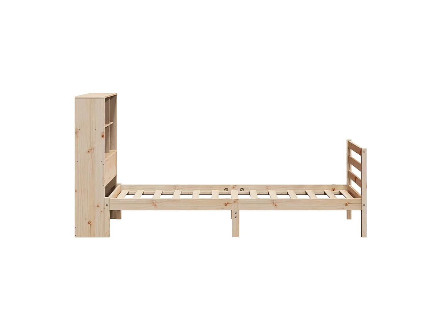 Cama com estante sem colchão 90x200 cm pinho maciço