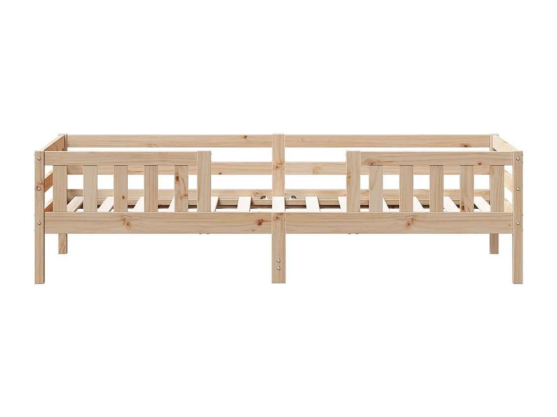 Estructura de cama madera maciza de pino 90x190 cm