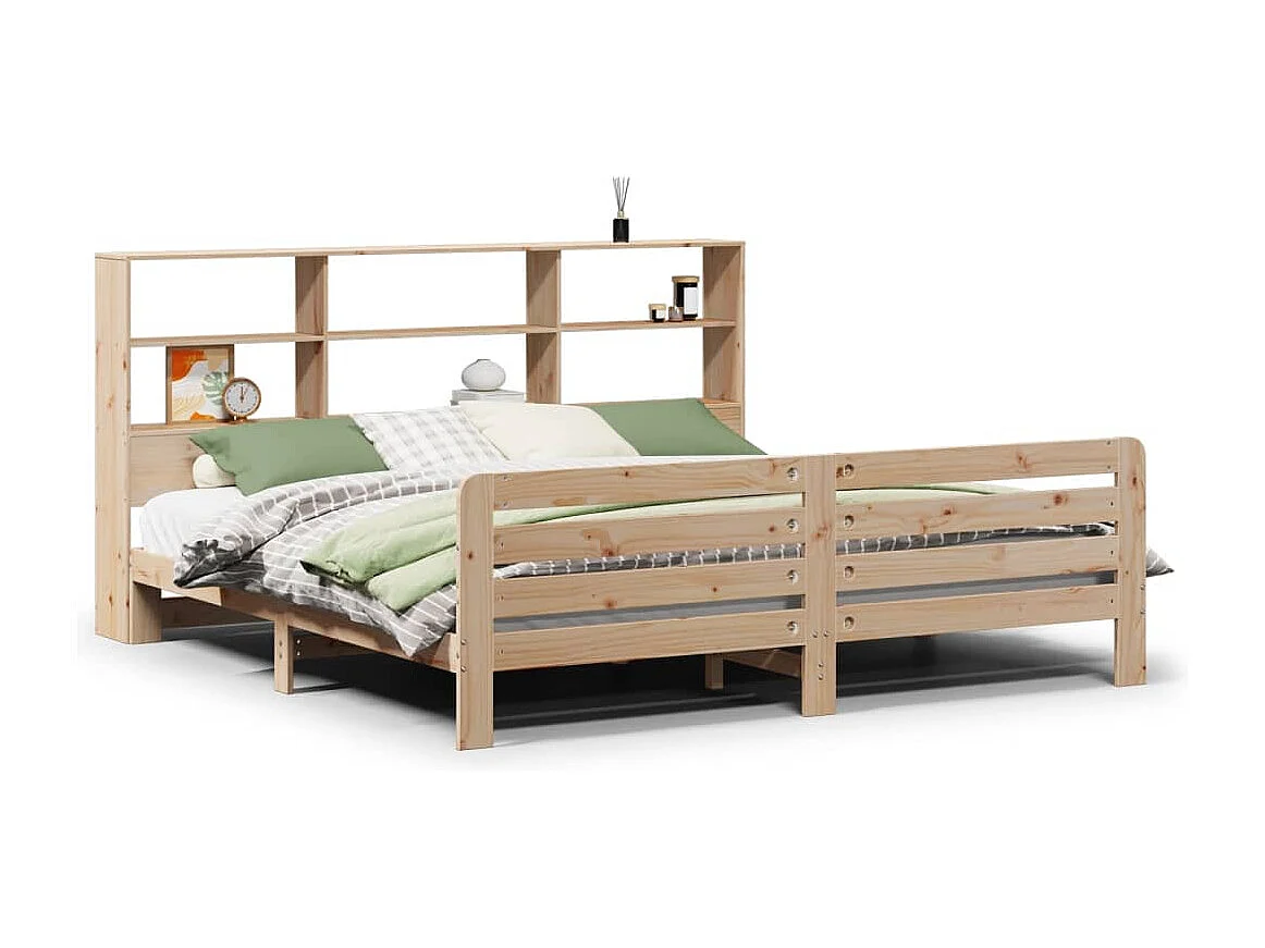 Cadre de lit sans matelas 180x200 cm bois massif de pin