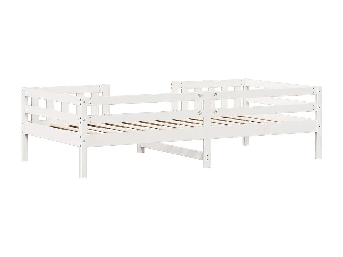 Estructura de cama madera maciza de pino blanco 80x200 cm
