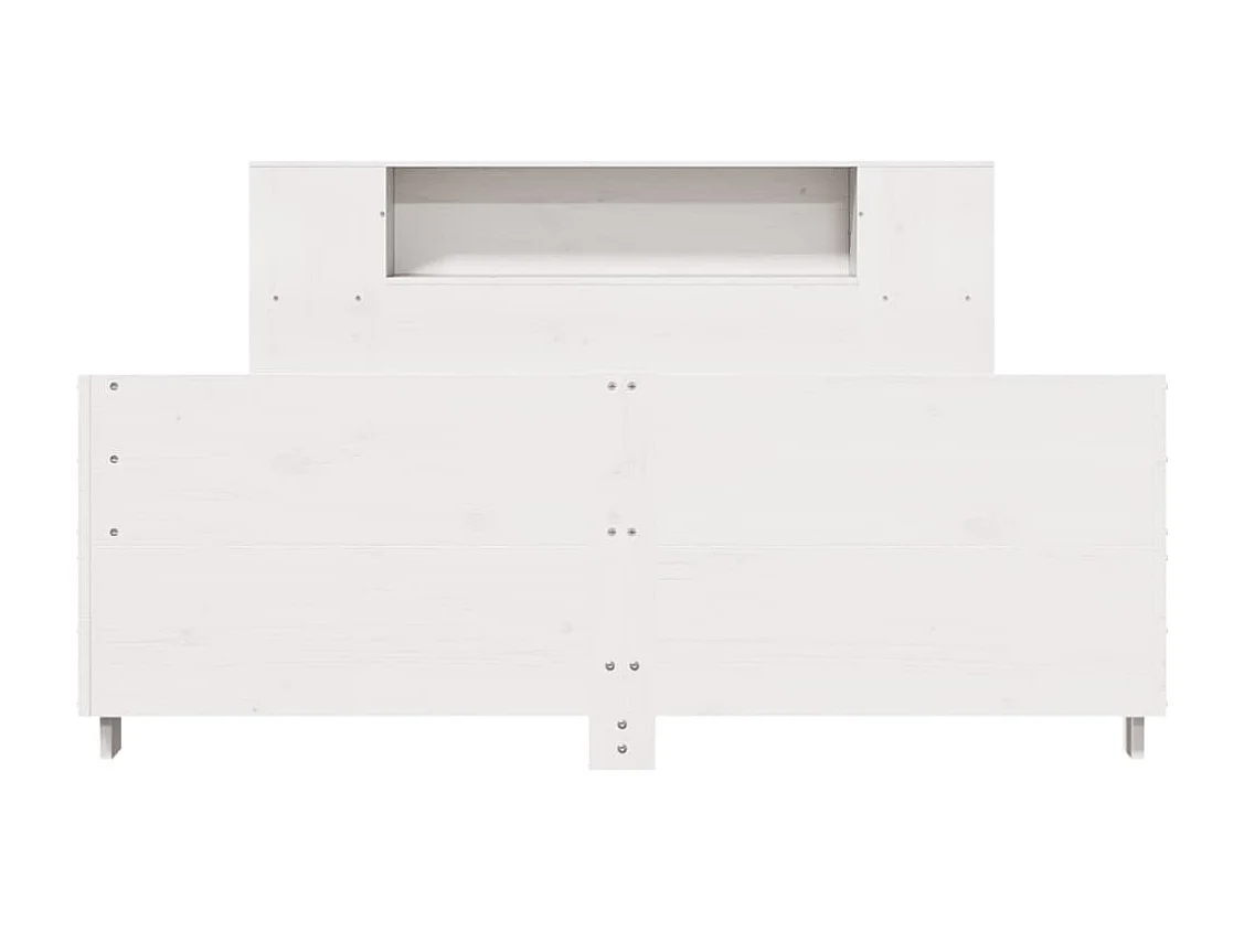 Cama sem colchão 120x190 cm madeira de pinho maciça branco