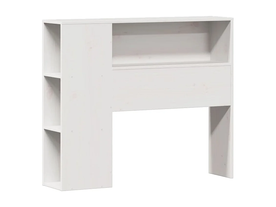 Cama com estante sem colchão 100x200 cm pinho maciço branco